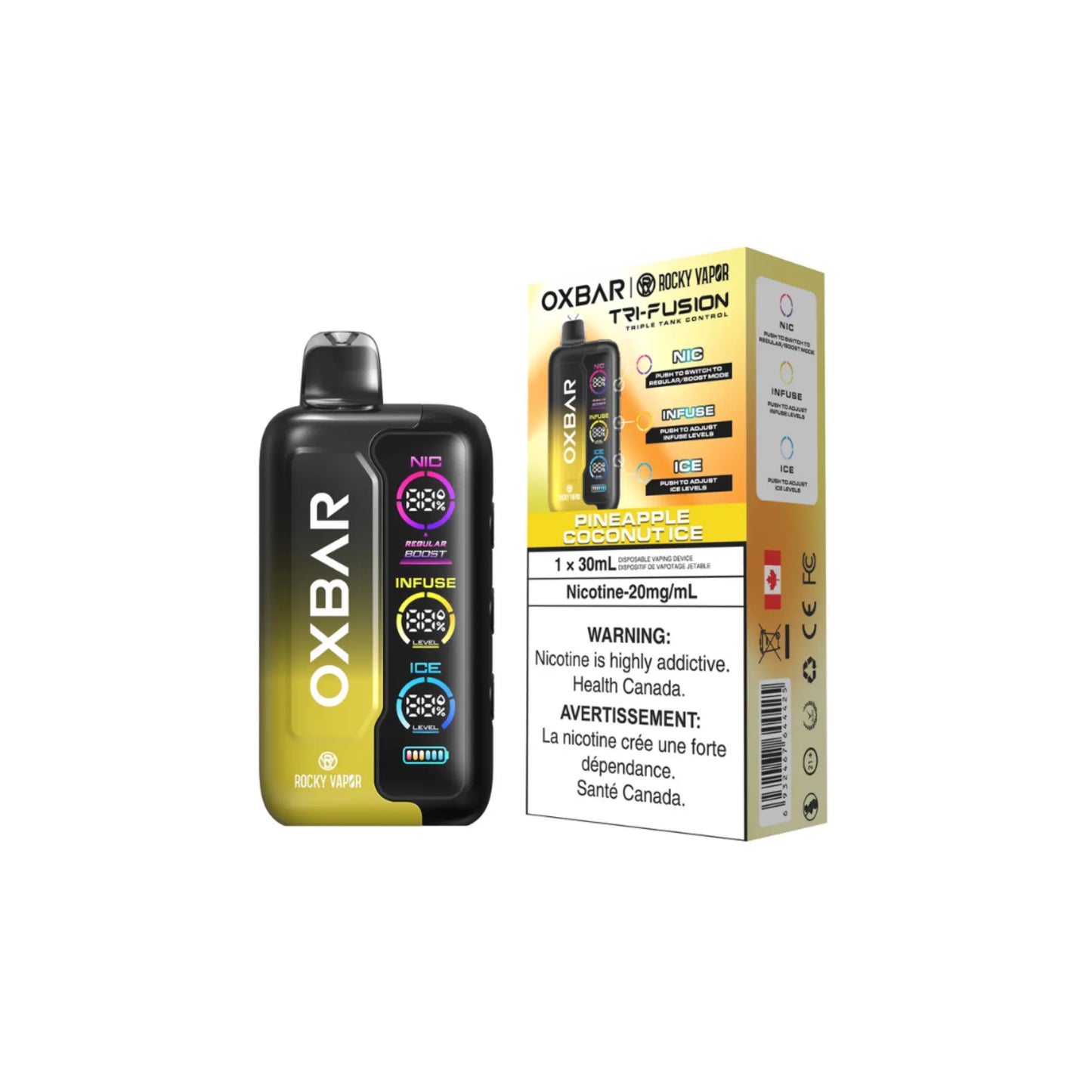 OxBar Tri-Fusion - Disposable Vape | vapeon-yeg