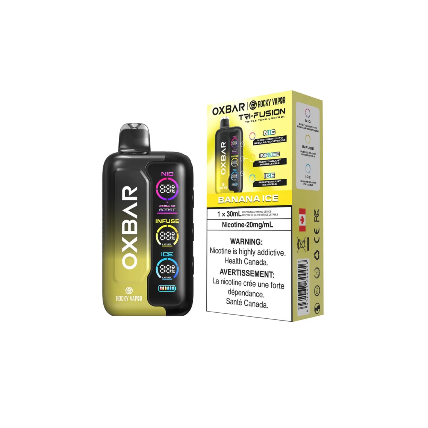 OxBar Tri-Fusion - Disposable Vape | vapeon-yeg