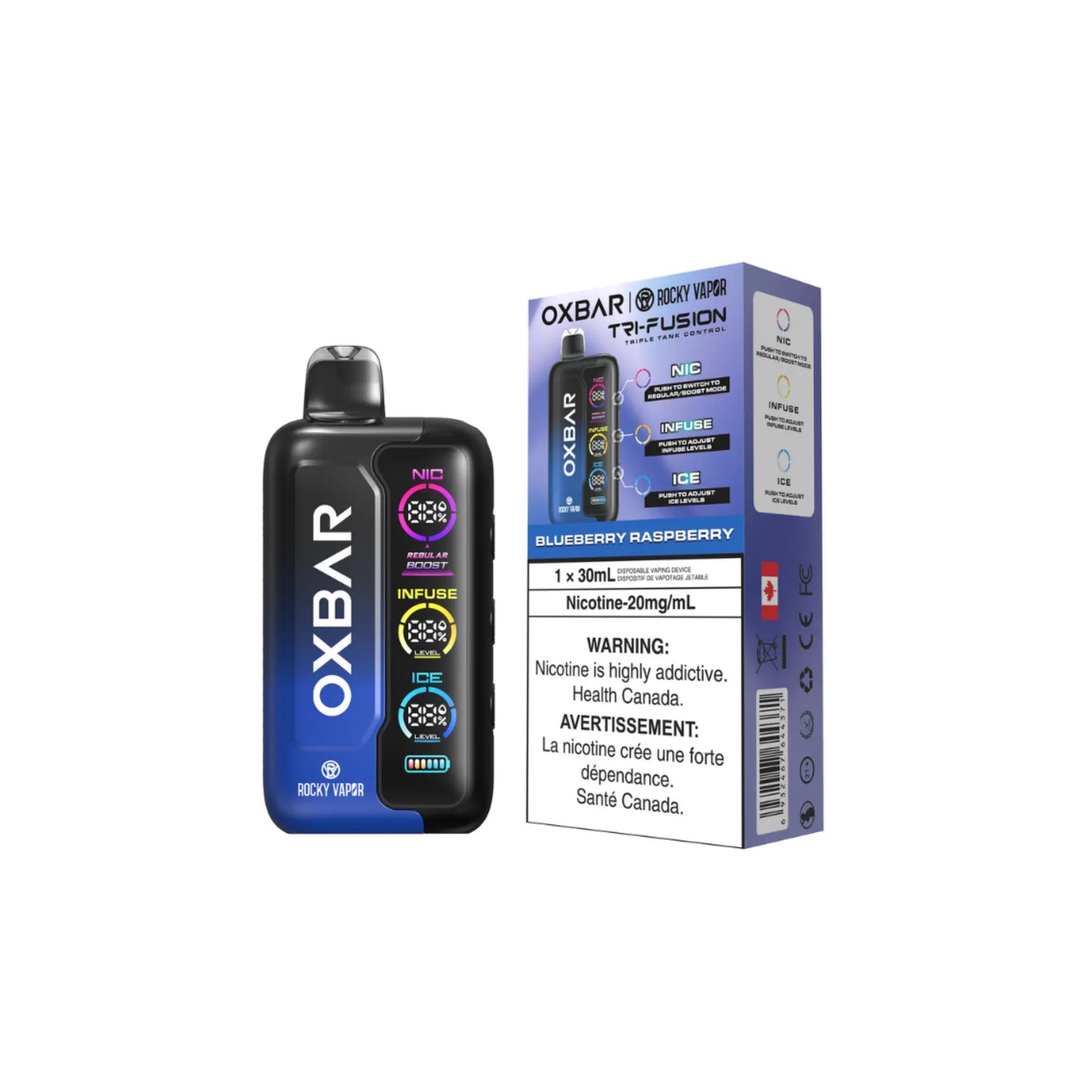 OxBar Tri-Fusion - Disposable Vape | vapeon-yeg
