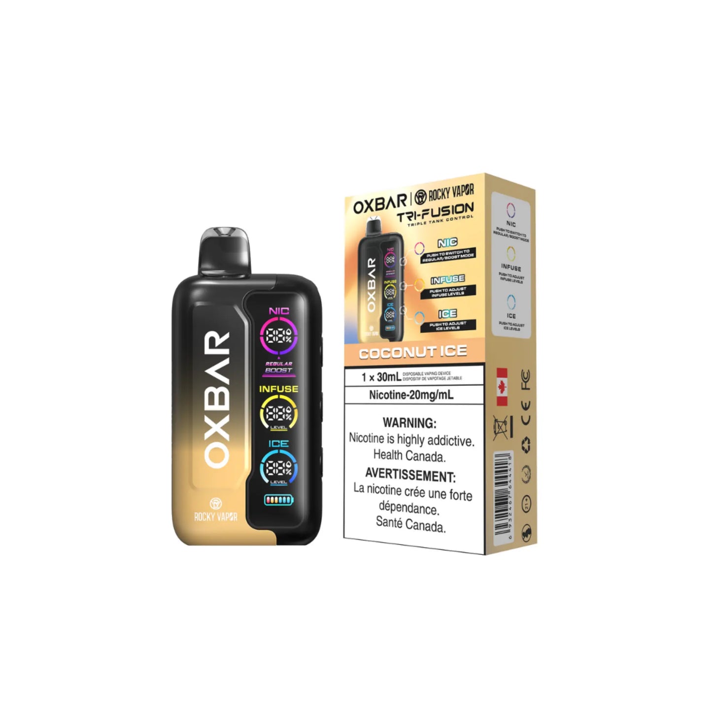 OxBar Tri-Fusion - Disposable Vape | vapeon-yeg