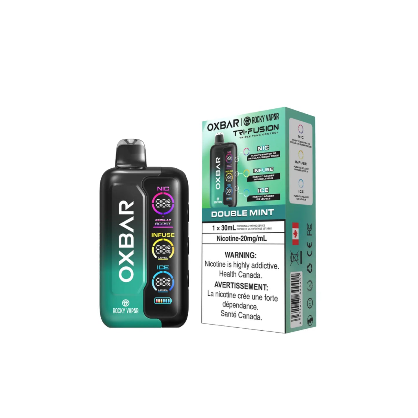 OxBar Tri-Fusion - Disposable Vape | vapeon-yeg