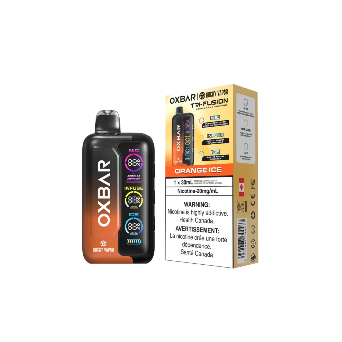 OxBar Tri-Fusion - Disposable Vape | vapeon-yeg