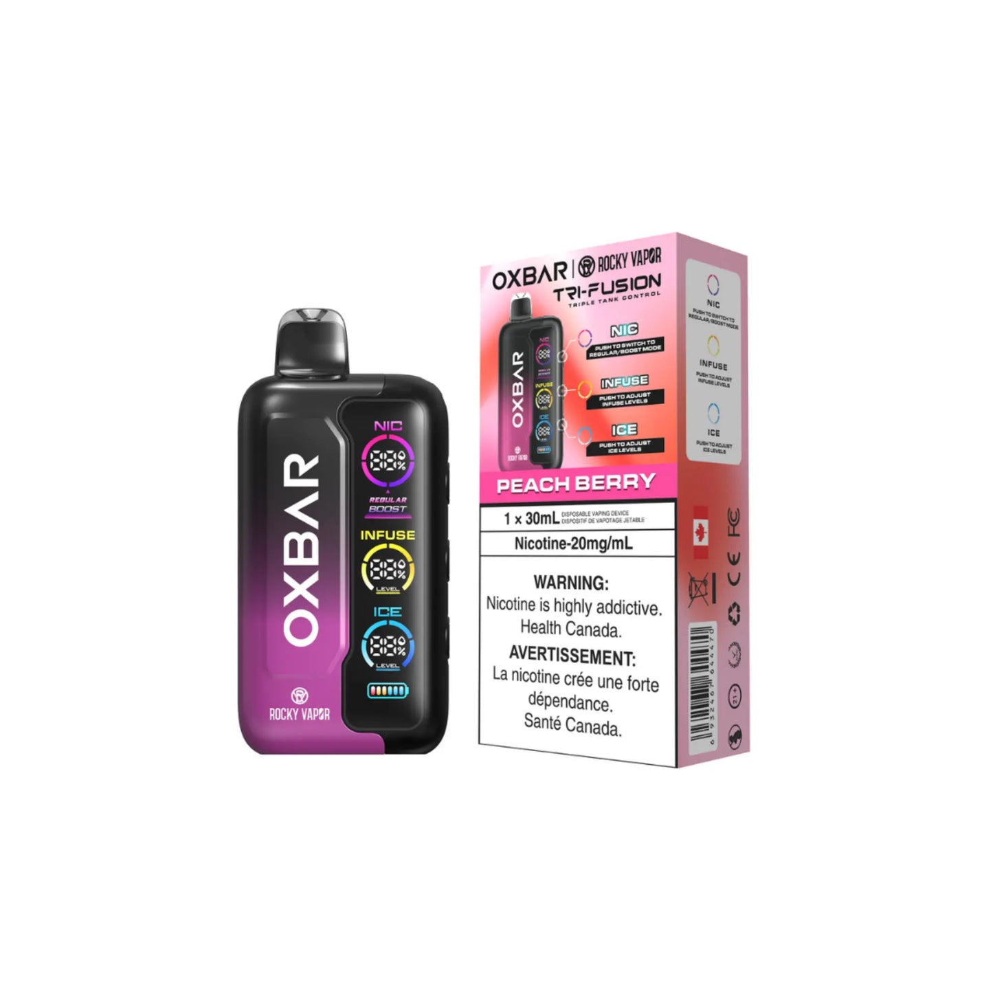 OxBar Tri-Fusion - Disposable Vape | vapeon-yeg