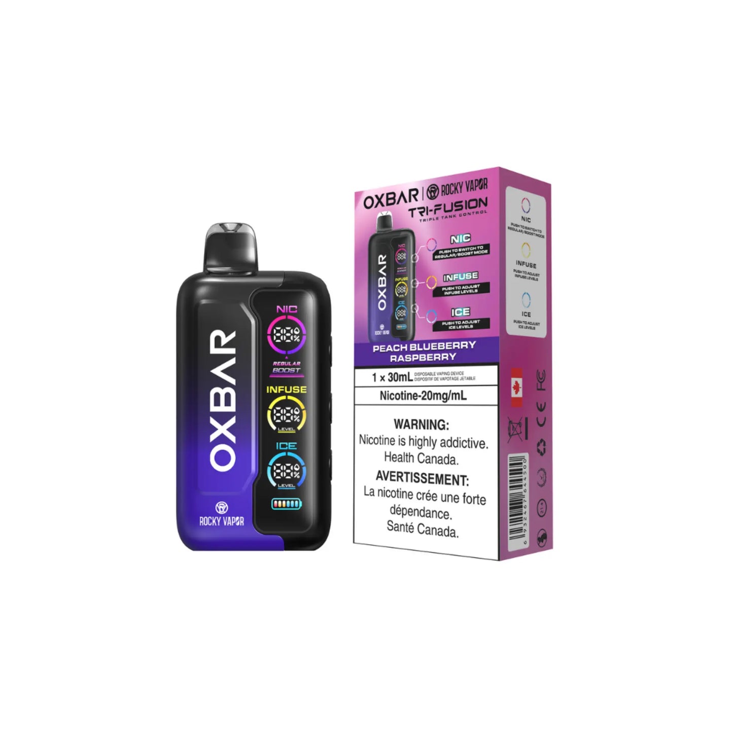 OxBar Tri-Fusion - Disposable Vape | vapeon-yeg
