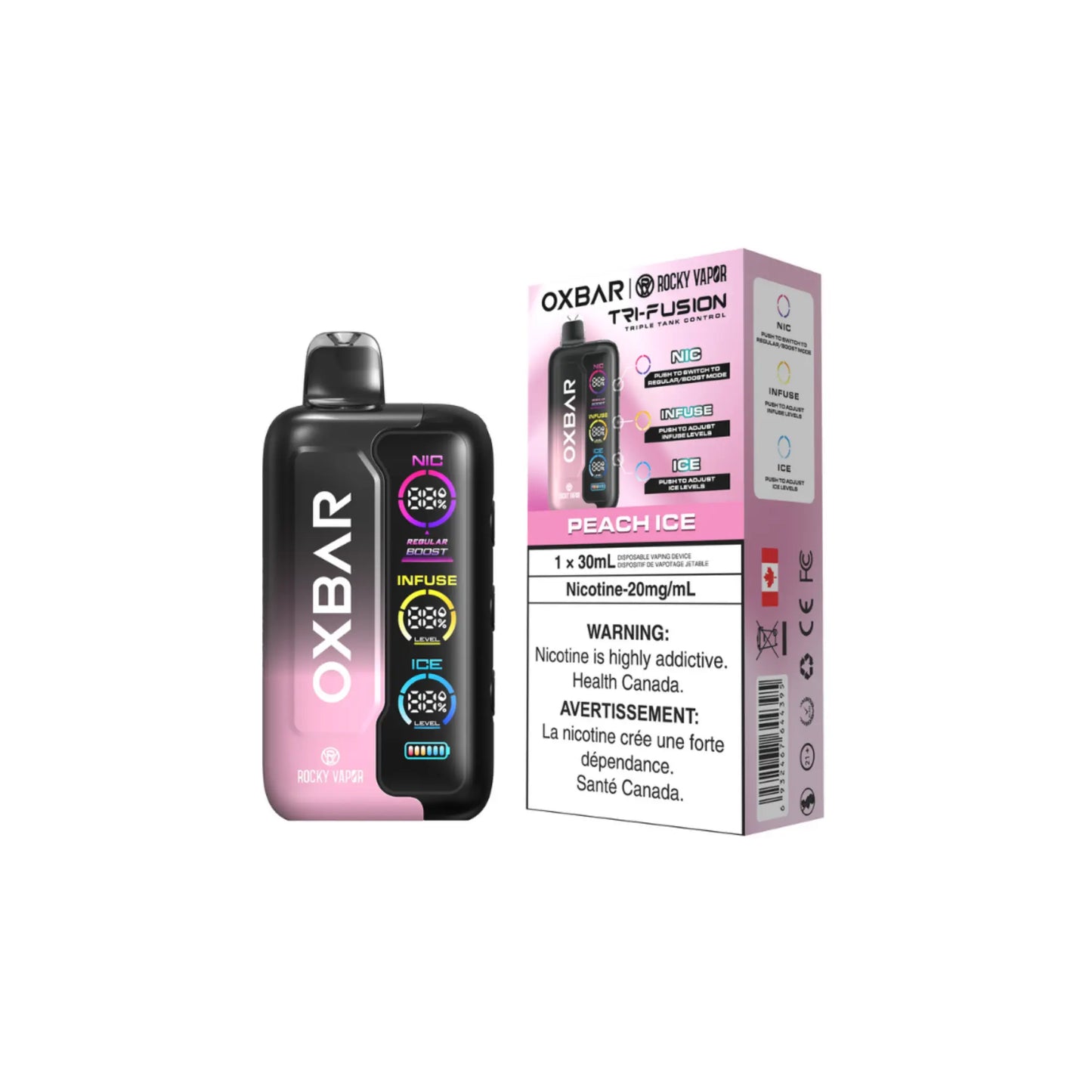 OxBar Tri-Fusion - Disposable Vape | vapeon-yeg