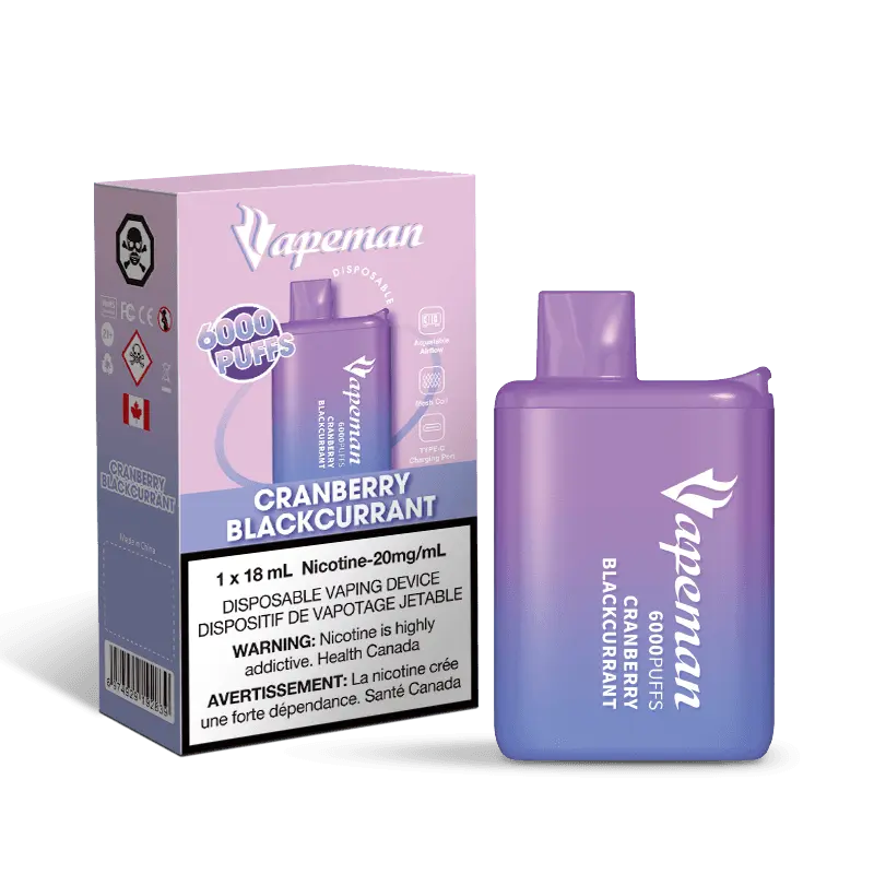 Vapeman 6000 Puff Disposable Vapeman Canada