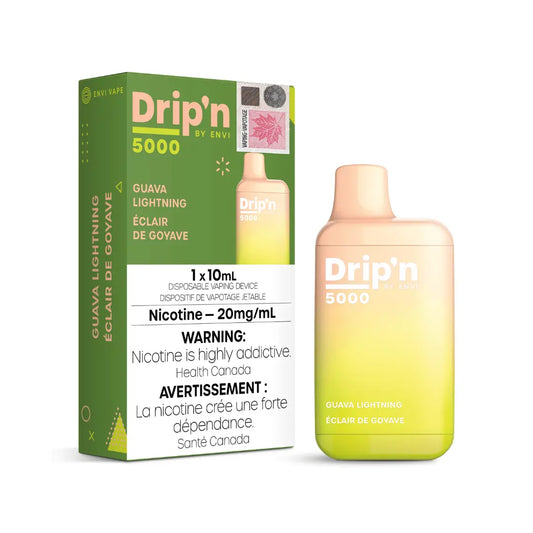 Drip'n By Envi 5K Disposable Vape Guava Lighting