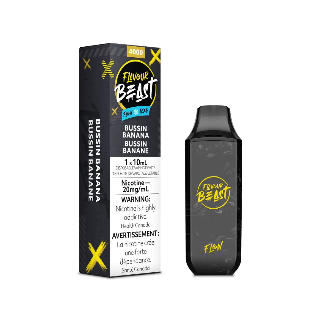 Flavour Beast 4K Flow Iced Disposable Vape Bussin Banana