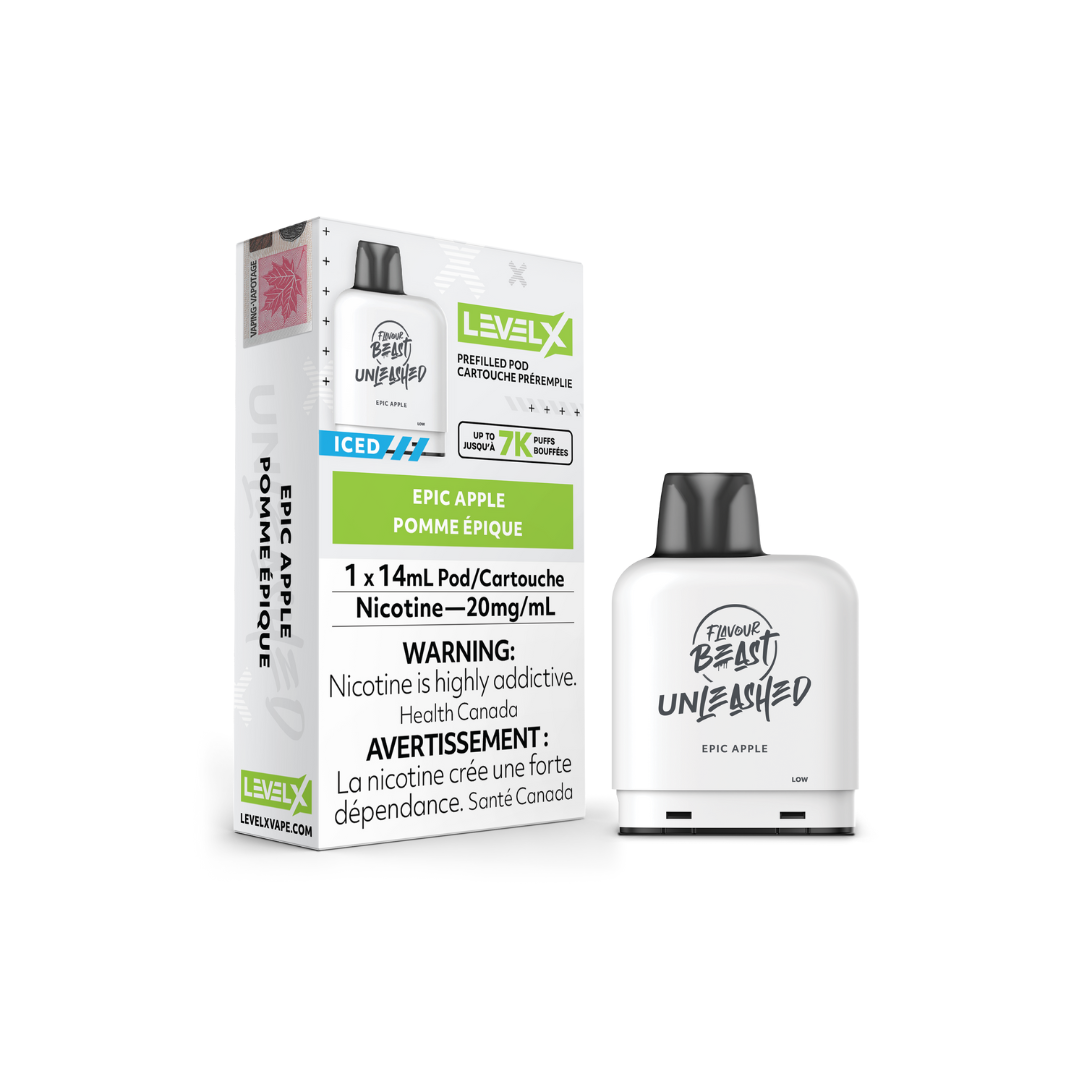 Flavour Beast Unleashed By Level X Disposable pod Epic Apple