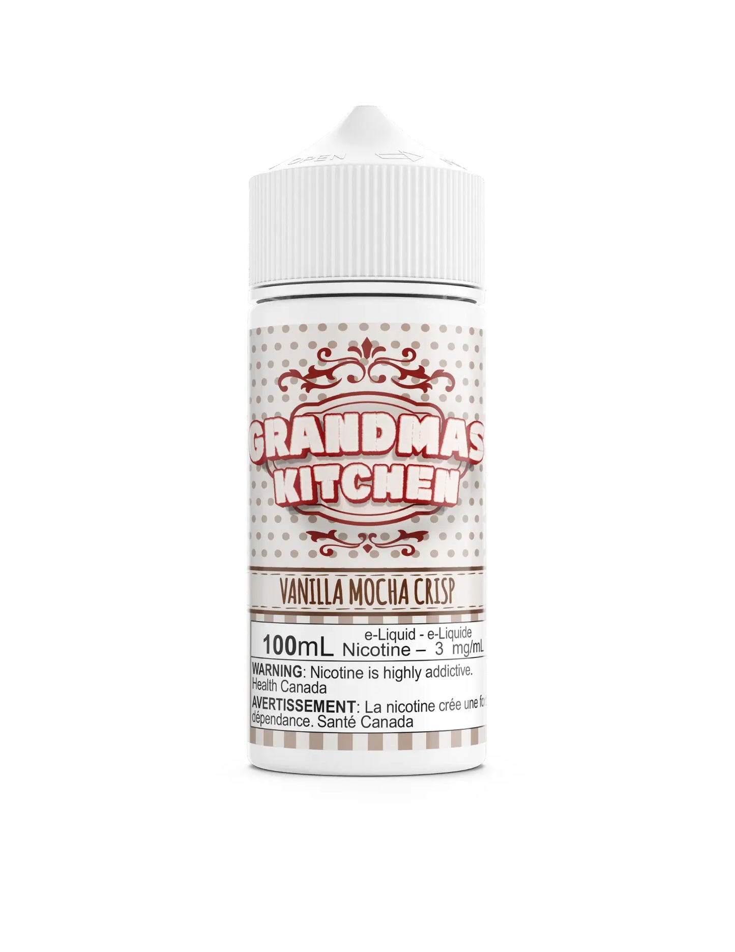 Grandma's Kitchen Vanilla Mocha Crisp Freebase Nicotine Vape Juice