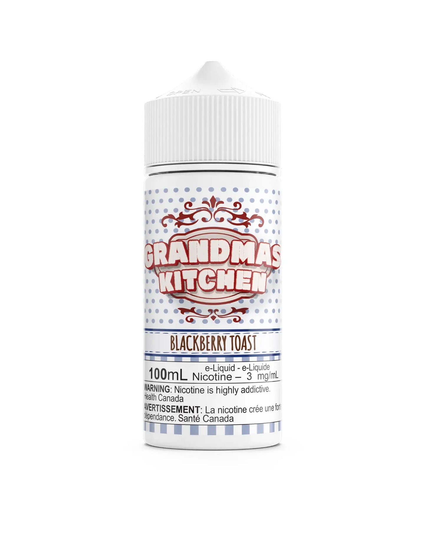 Grandma's Kitchen Blackberry Toast Freebase Nicotine Vape Juice