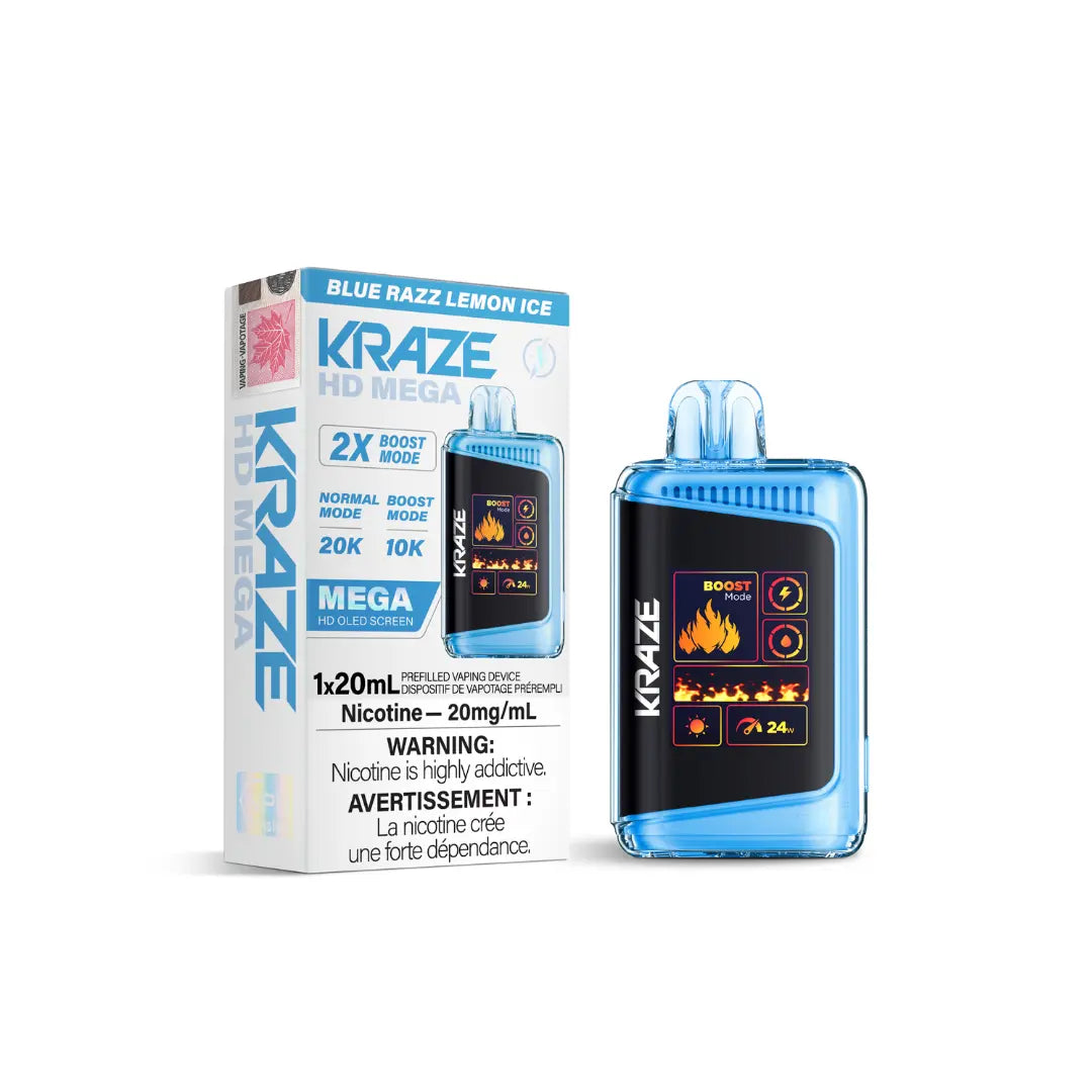 Kraze HD Mega 20K Blue Razz Lemon Ice