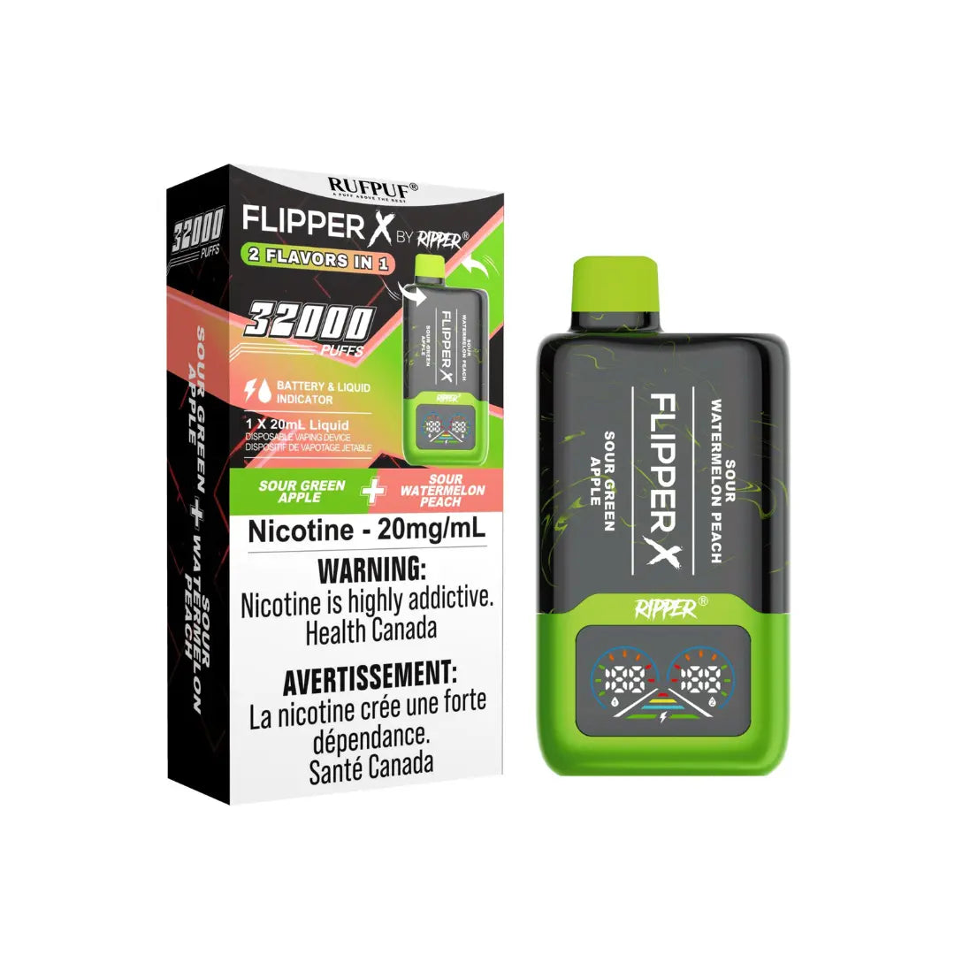 Rufpuf Flipper X 32K Sour Green Apple Disposable Pod