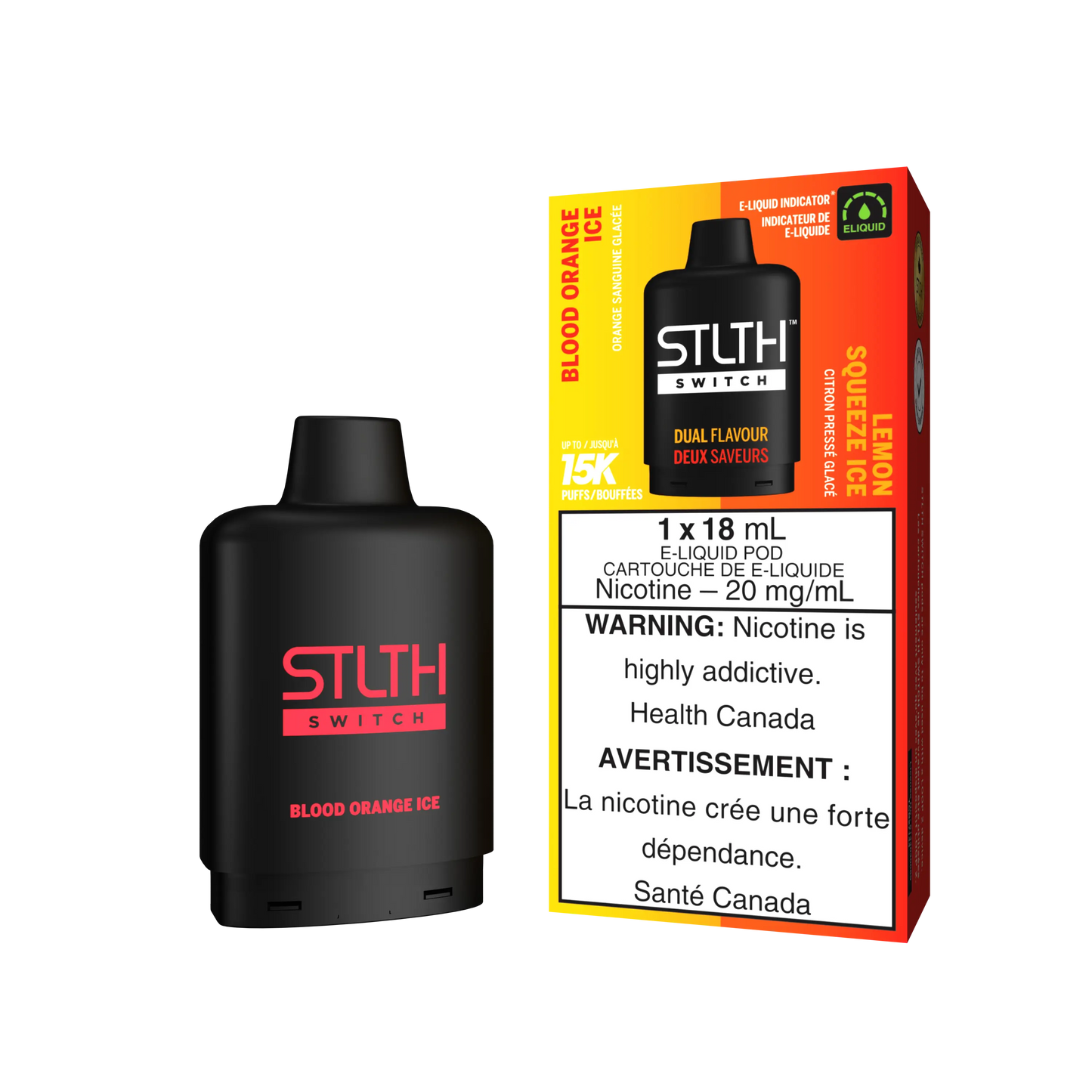 STLTH Loop 2 Switch Pod Blood Orange Ice Plus Lemon Squeeze Ice