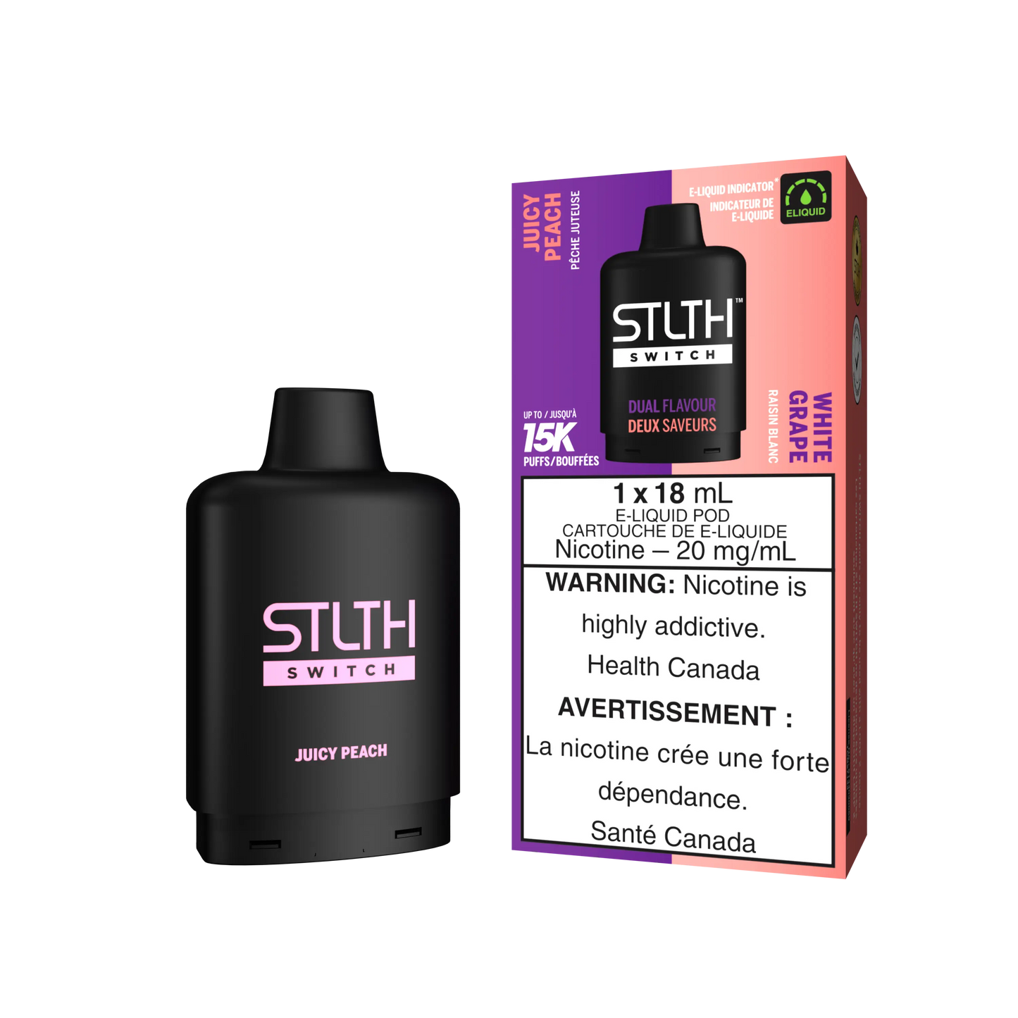 STLTH Loop 2 Switch Pod Juicy Peach Plus White Grape