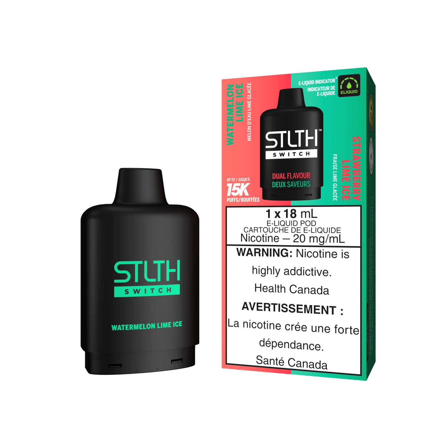 STLTH Loop 2 Switch Pod Watermelon Lime Ice Plus Strawberry Lime Ice