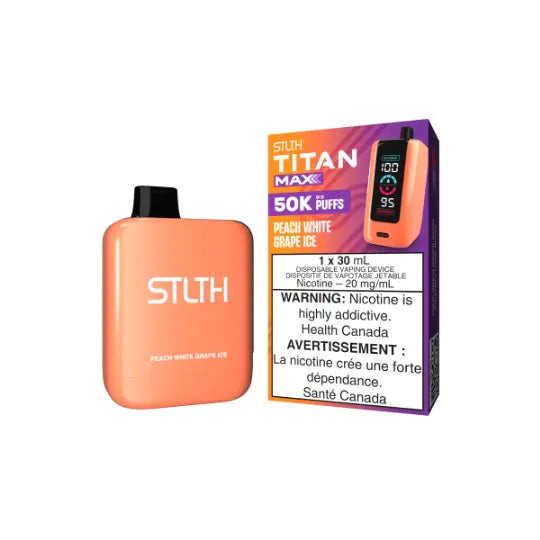 STLTH Titan Max 50K Disposable Vape Peach White Grape Ice