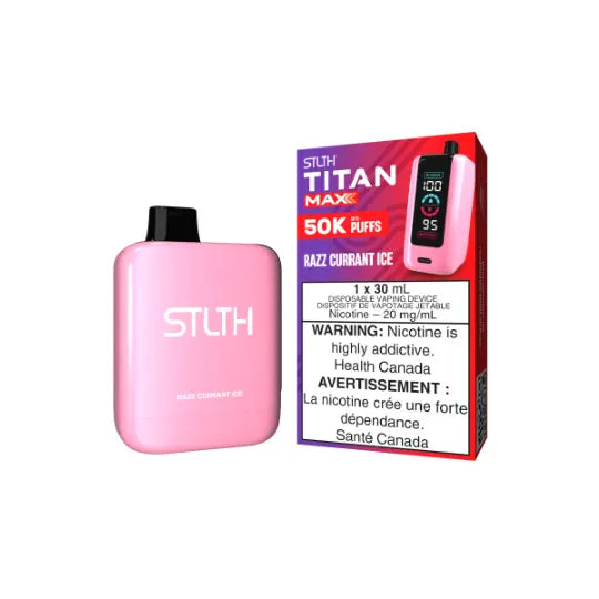 STLTH Titan Max 50K Disposable Vape Razz Currant Ice