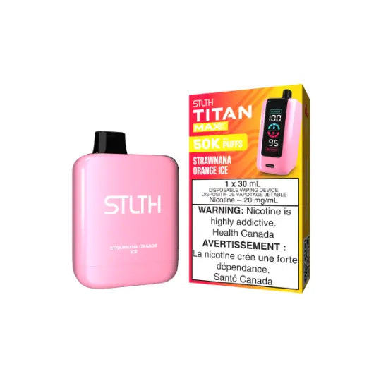 STLTH Titan Max 50K Disposable Vape Strawnana Orange Ice