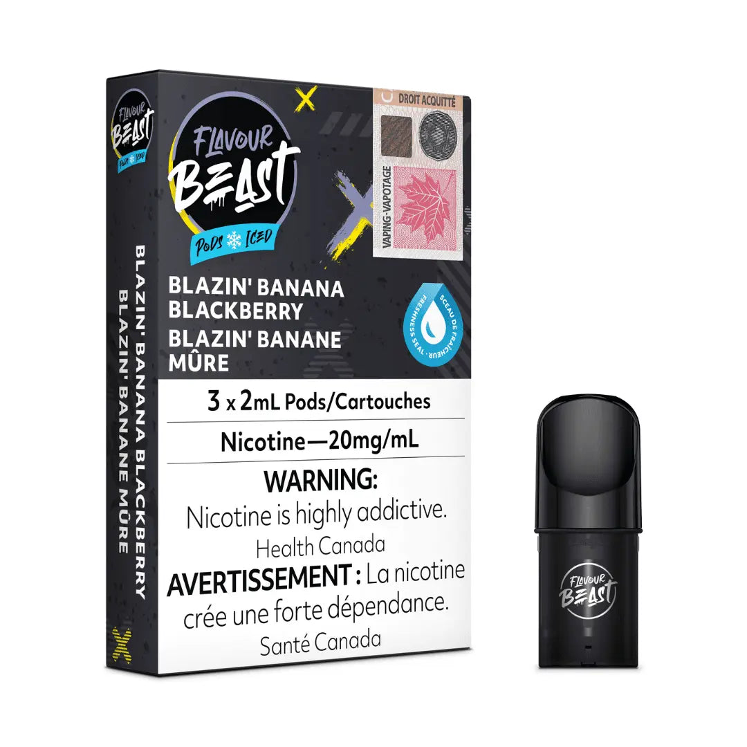 Stlth X Flavour Beast Disposable Pod Blazin' Banana Blackberry