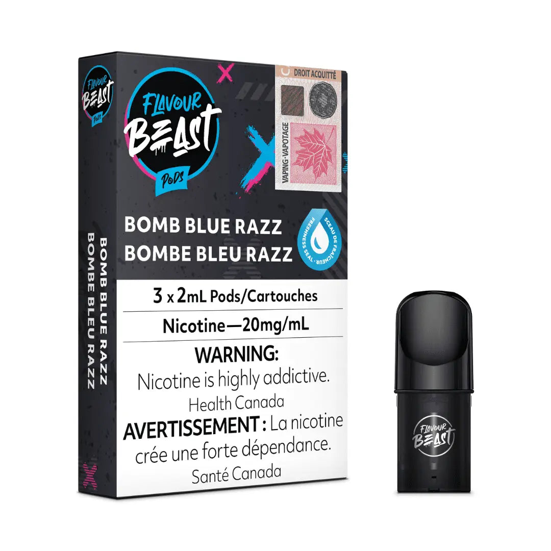 Stlth X Flavour Beast Disposable Pod Bomb Blue Razz