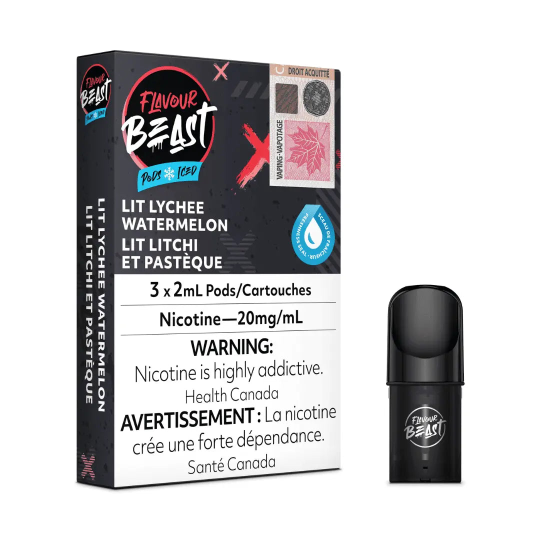 Stlth X Flavour Beast Disposable Pod Lit Lychee Watermelon