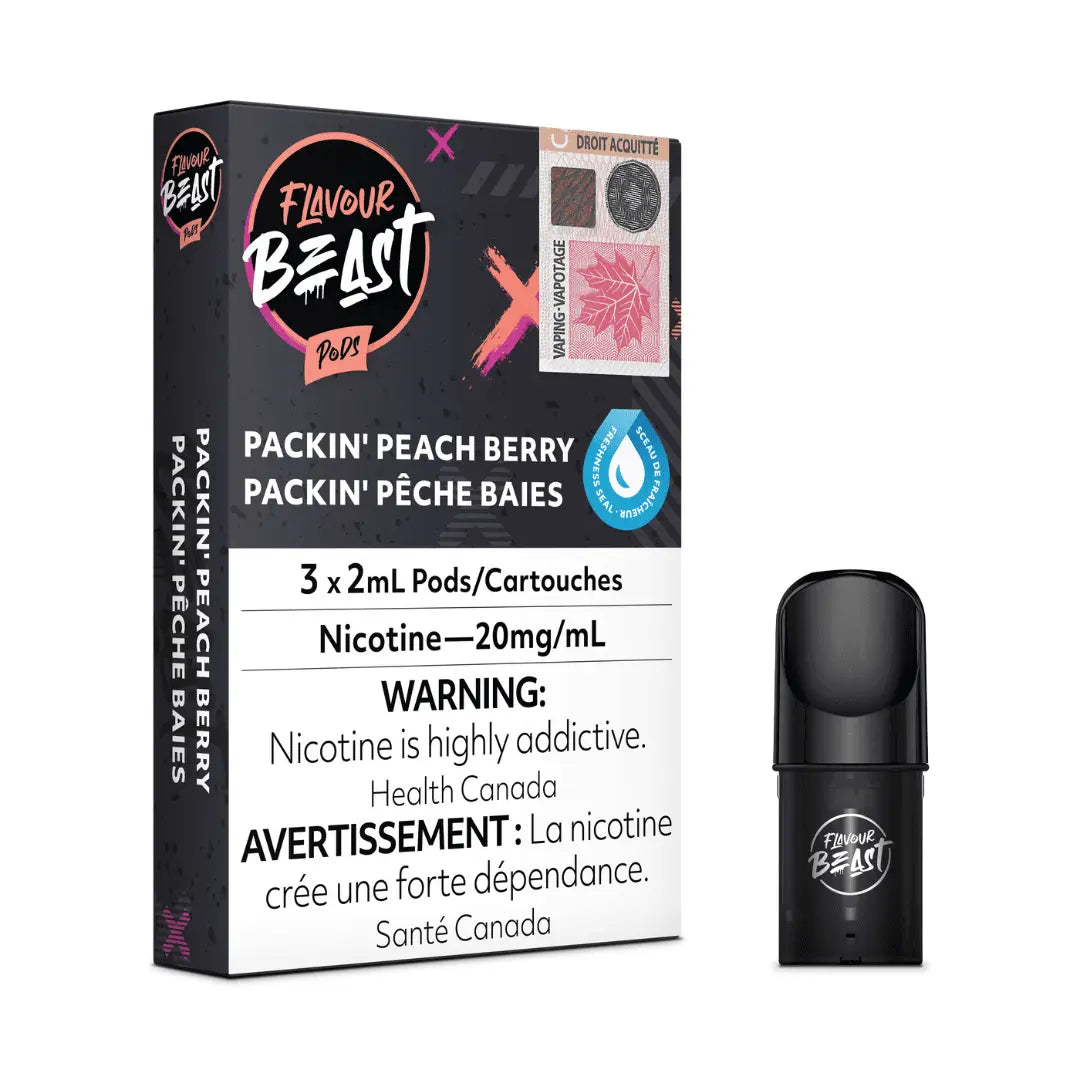 Stlth X Flavour Beast Disposable Pod Packin' Peach Berry