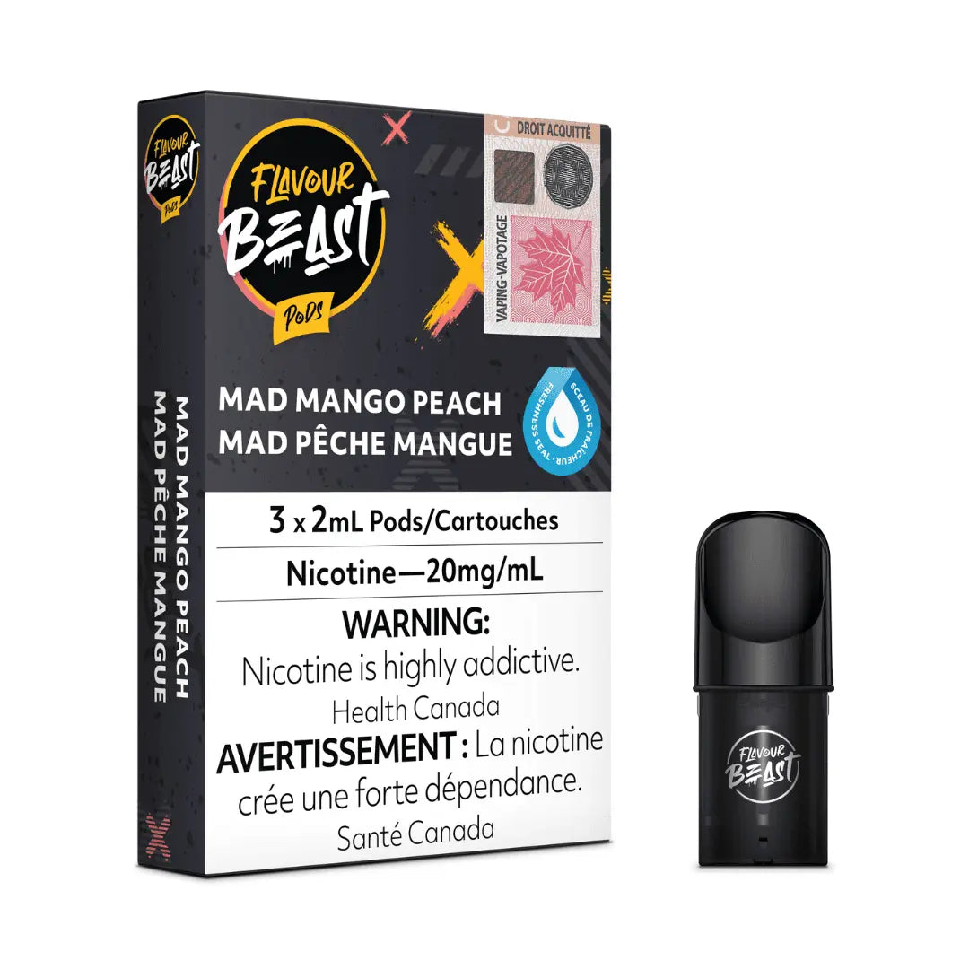 Stlth X Flavour Beast Disposable Pod Mad Mango Peach