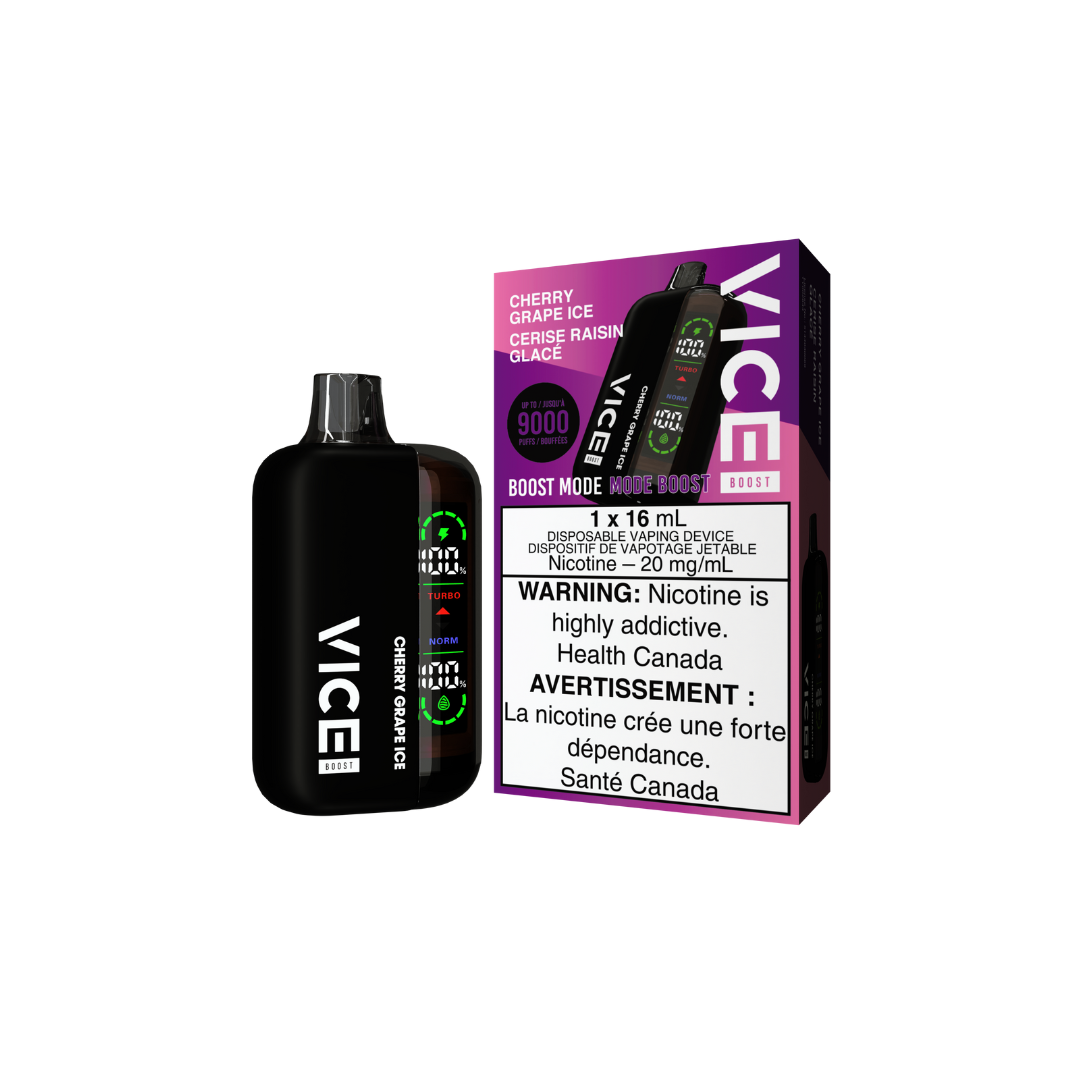 Vice boost disposable cherry grape ice