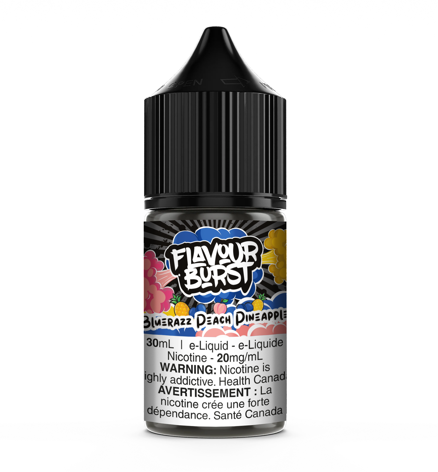 Flavor Burst Salts -  Bluerazz Peach Pineapple