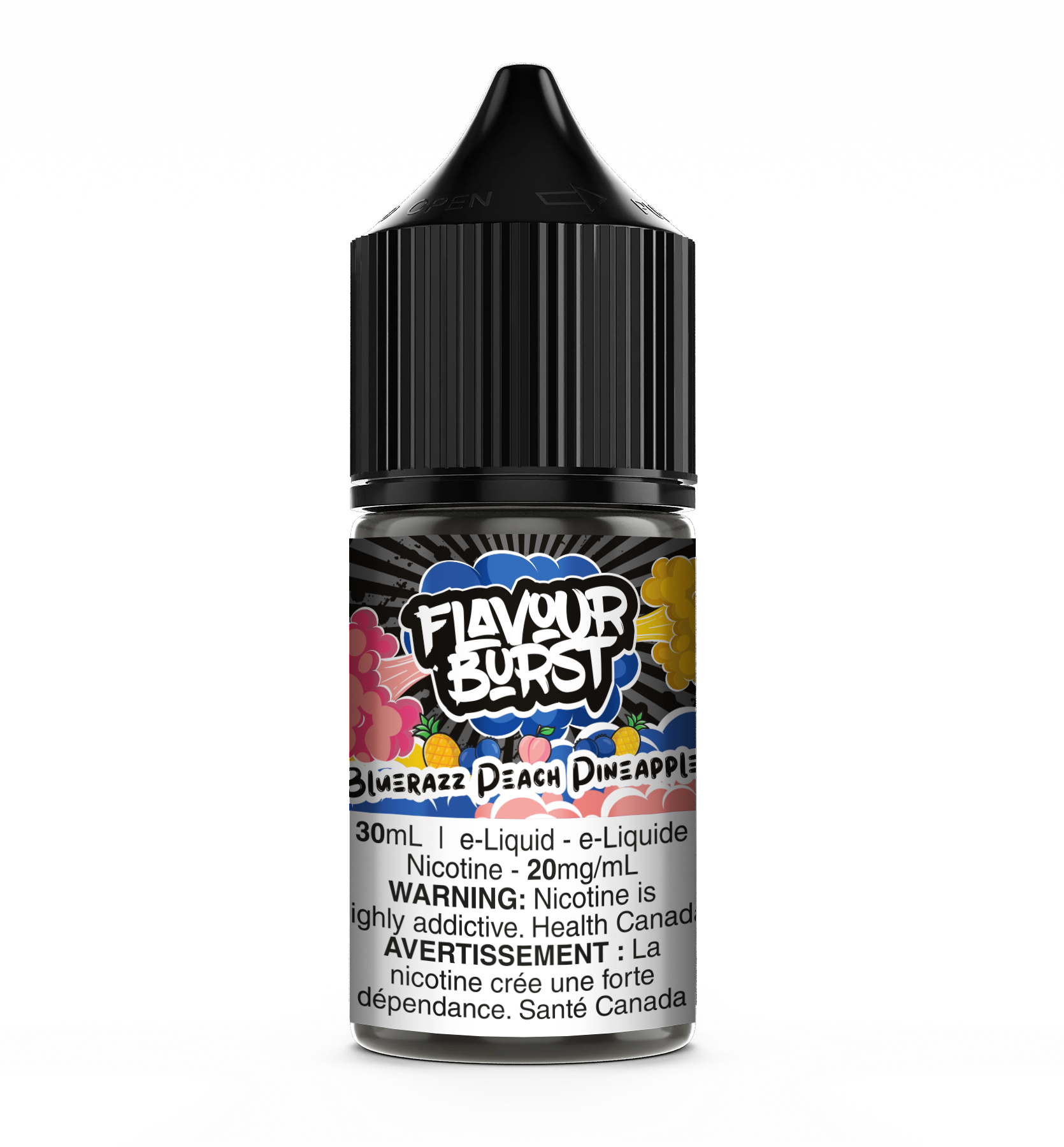 Flavor Burst Salts -  Bluerazz Peach Pineapple