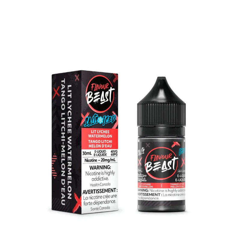 Flavour Beast Lit Lychee Watermelon Iced Salt Nicotine Vape Juice