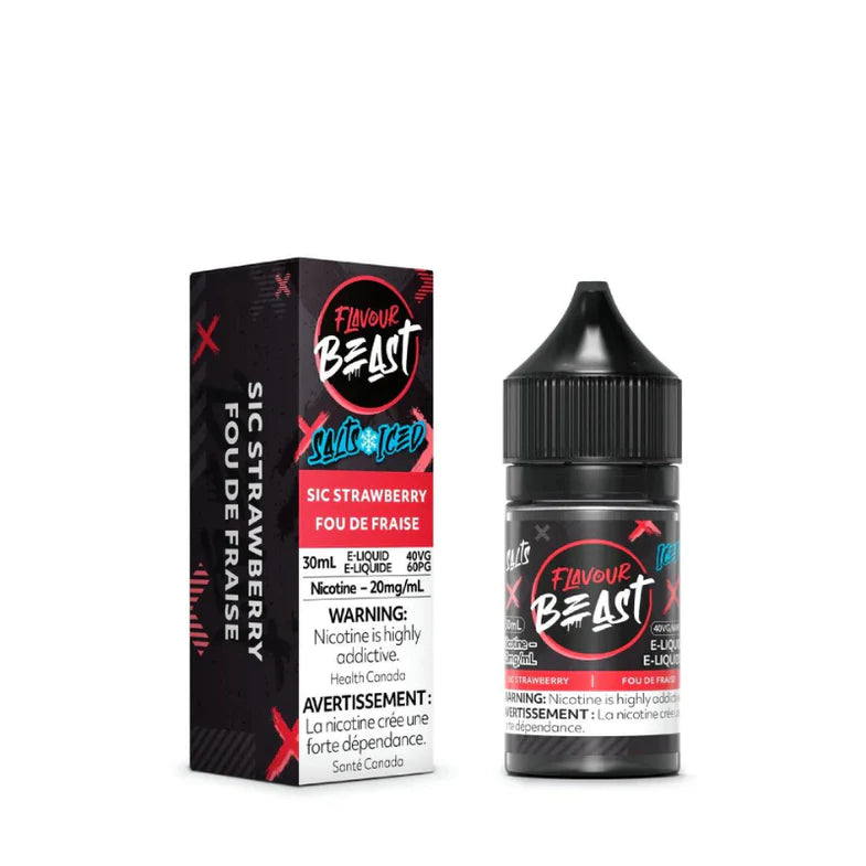 Flavour Beast Sic Strawberry Iced Salt Nicotine Vape Juice