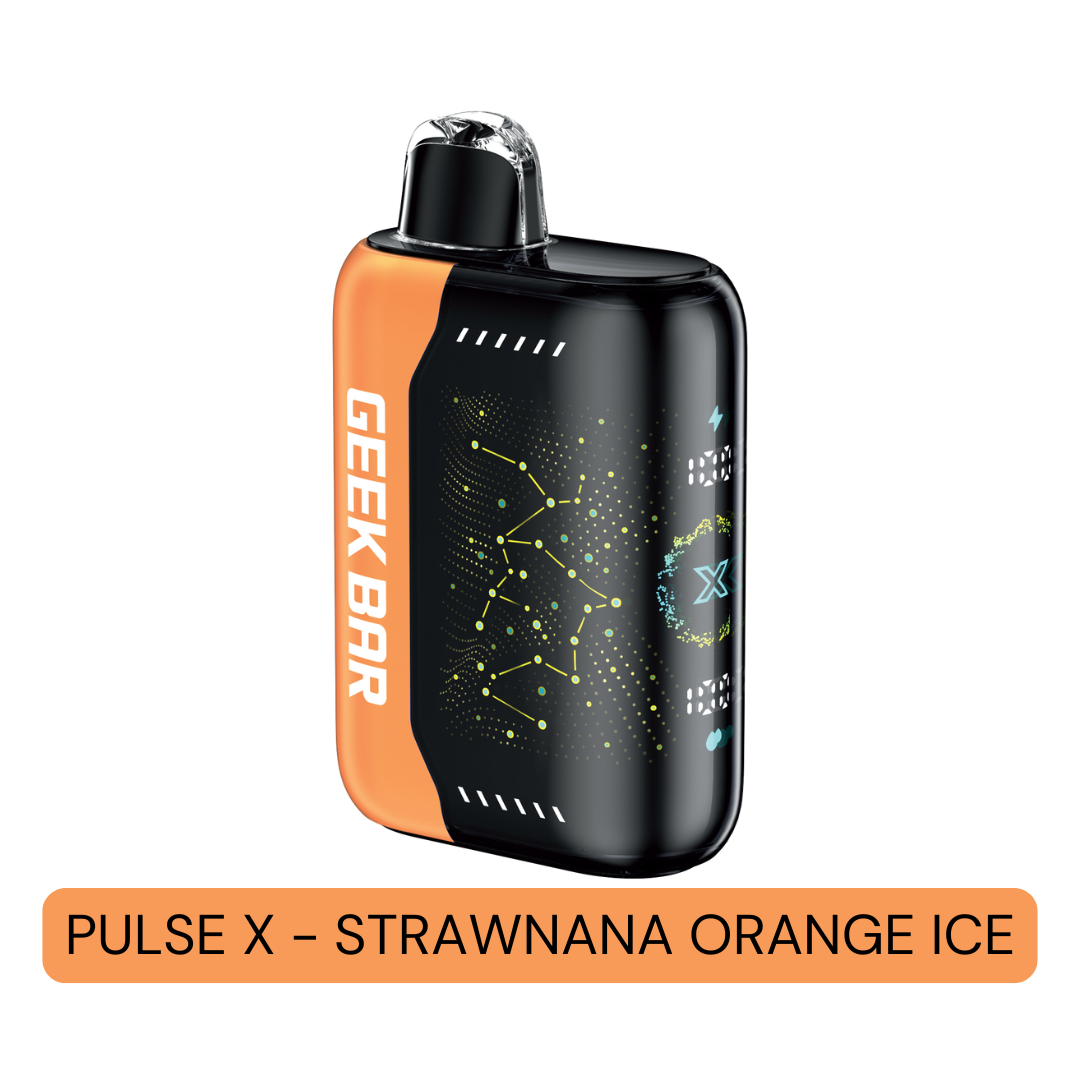 Geek Bar Pulse X Disposable Vape Strawnana Orange Ice