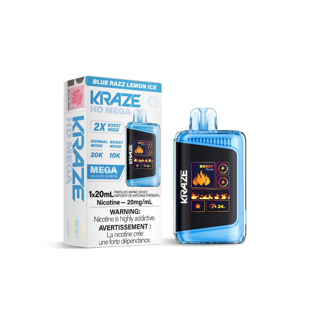 Kraze HD Mega 20K Blue Razz Lemon Ice