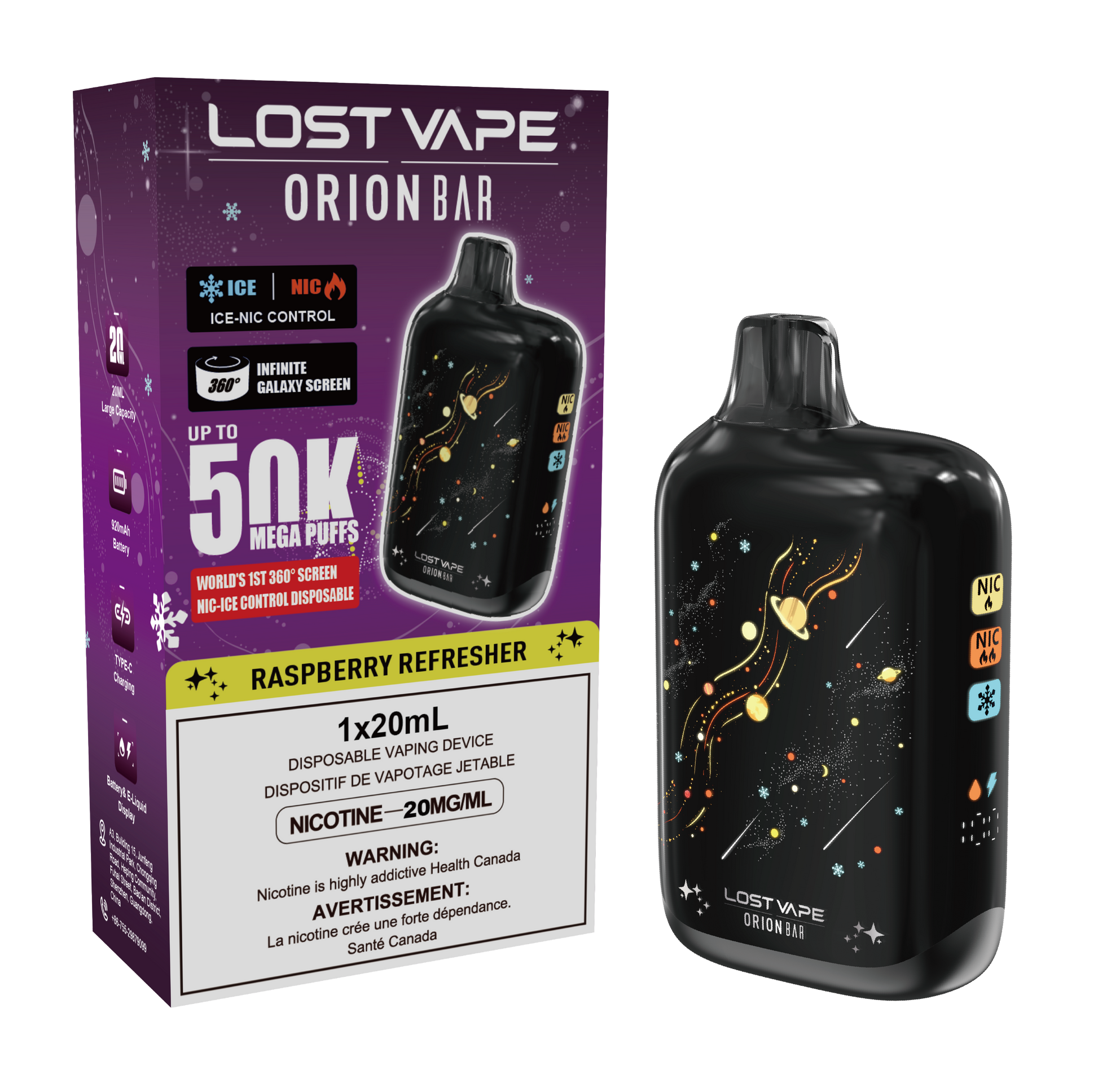 Lost Vape | Orion Bar 50k -  Raspberry Refresher
