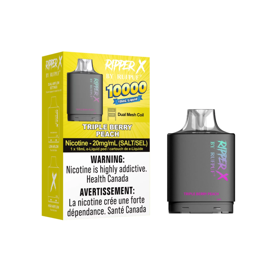 Ripper X By RUFPUF Disposable Pod Triple Berry Peach