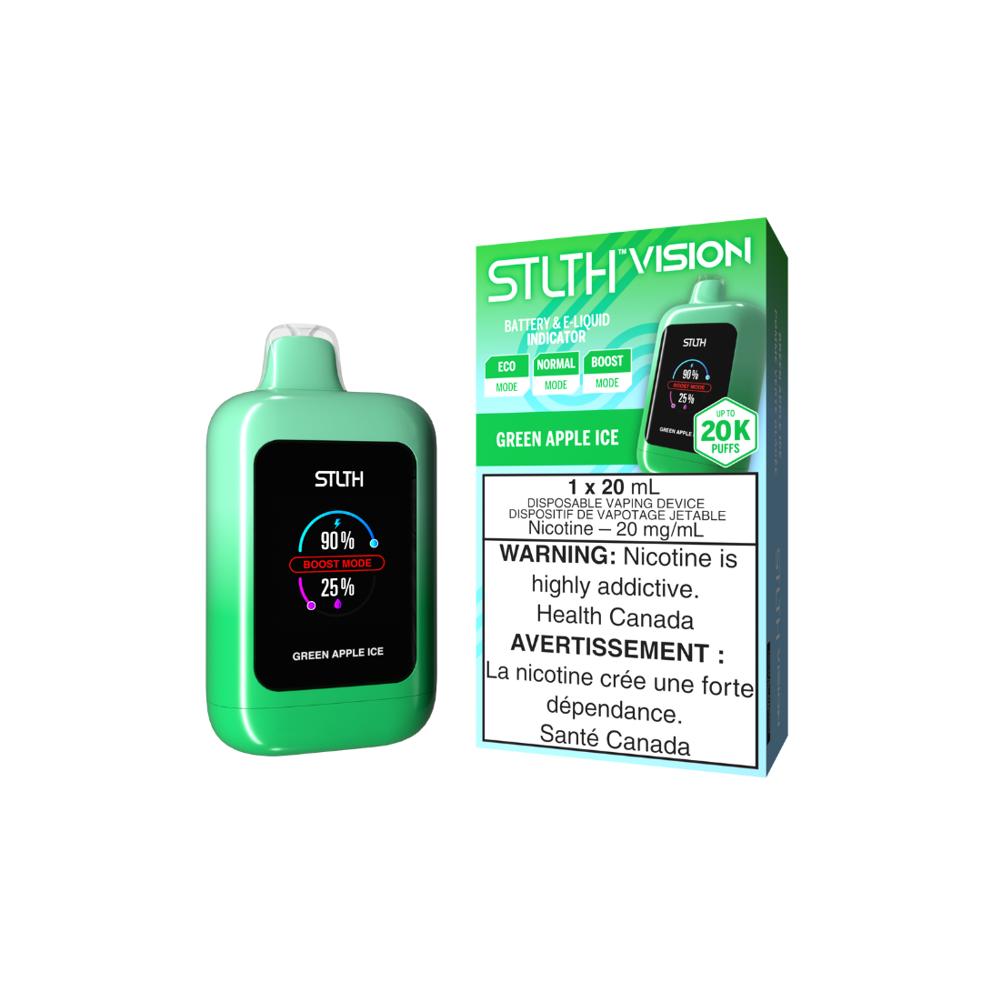 STLTH Vision 20K Disposable Vape Green Apple Ice