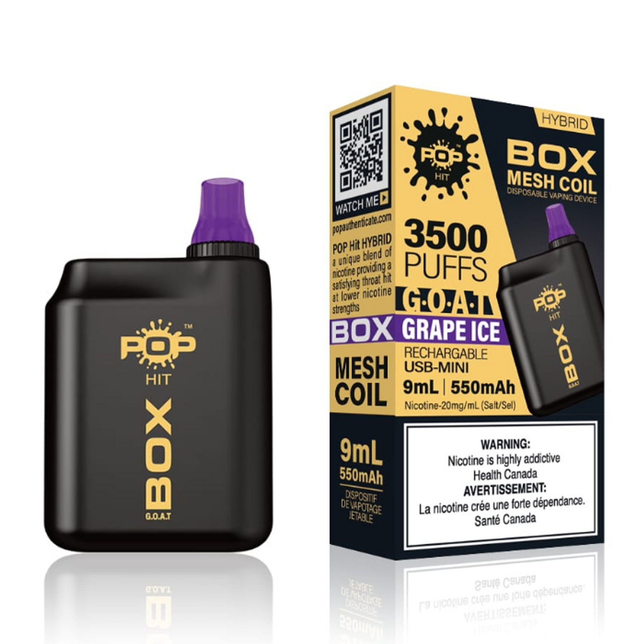 Pop Hybrid Box G.O.A.T Disposable Vape