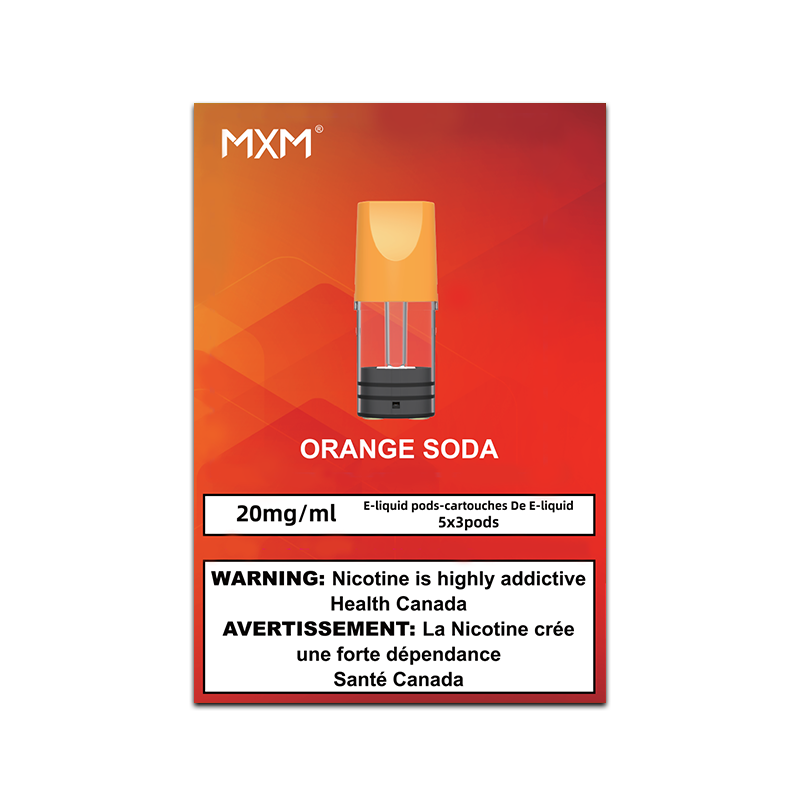 MXM -  Orange Soda - Closed Pod System - Salt Nicotine 